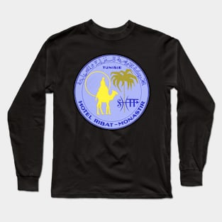 Vintage Travel Poster, Hotel Ribat in Monastir, Tunisia Long Sleeve T-Shirt